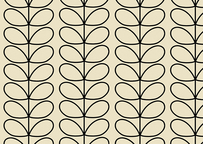 Orla Kiely Linear Stem, Black - Twist&Fit Roman Blind - Image 8